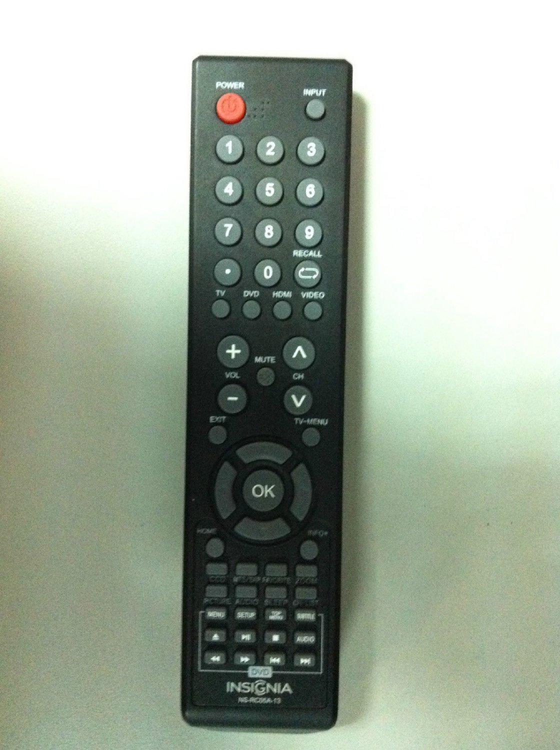 Insignia DVD Comb TV Remote NS-RC05A-13 for NS-29LD120A13 19ED200NA14 ...