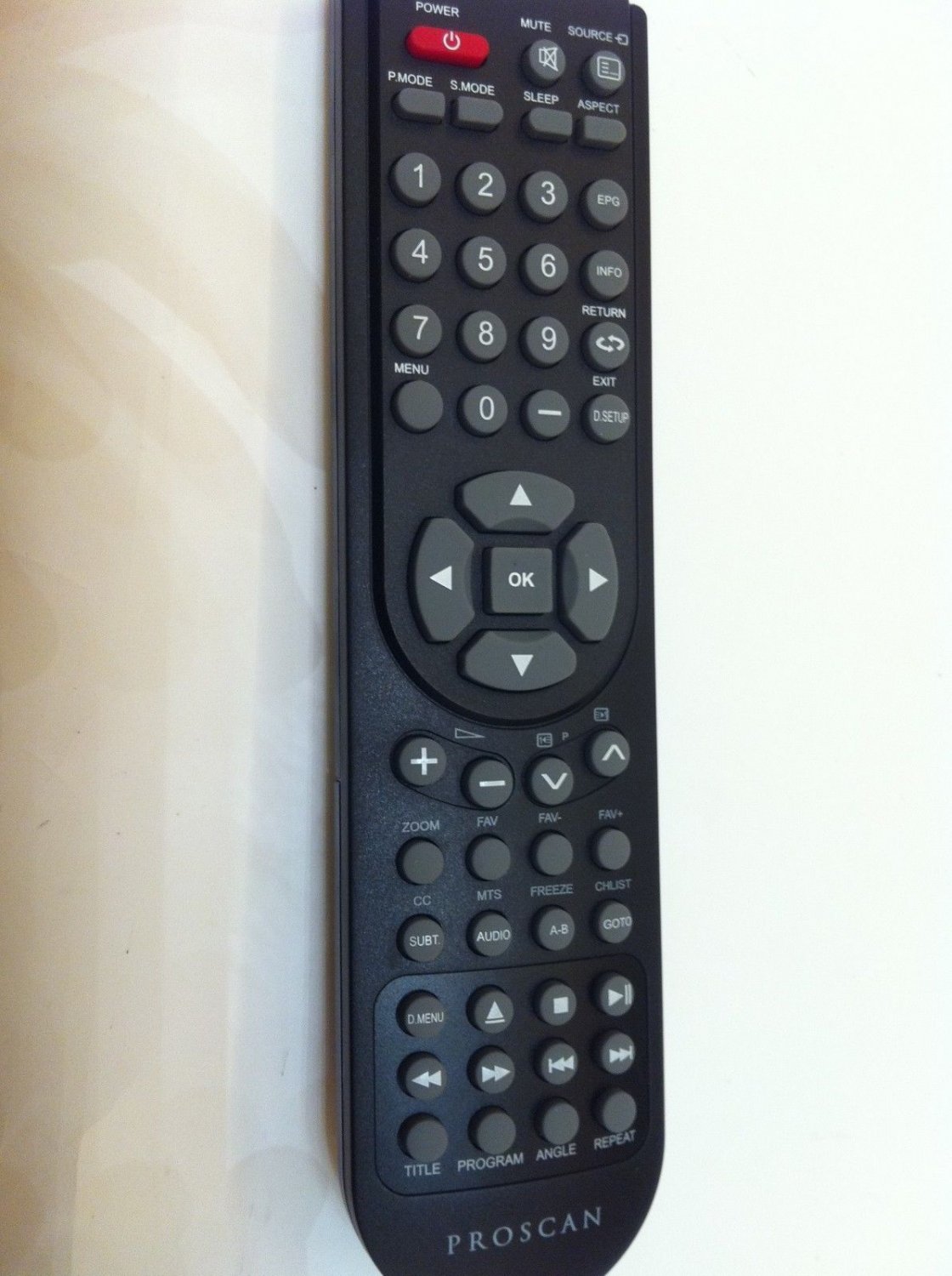 Proscan Combo Remote For PLED1526AC PLEDV2213AB PLEDV1520A Combo DVDTV