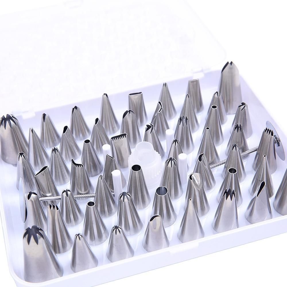 52 Piece Stainless Steel Cake Decorating Pastry Tube And