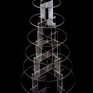 6 Tier Acrylic Round Cupcake Wedding Party Birthday Cake Stand Display Solid