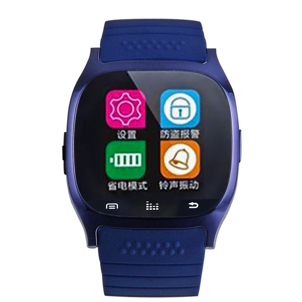 etooth Smart Watch Phone Mate f Android Samsung HTC LG Sony M26 Blue
