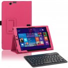 Light Pink  Leather Stand Case Bluetooth Keyboard for Nextbook Windows 8.1
