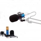 New Condenser Microphone Cardioid Studio Recording Shock Mount Blue