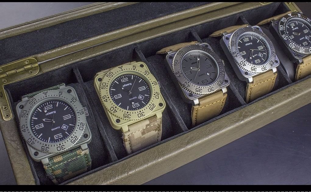 Infantry High Quality Date Analog Lume Dial Quartz Military Sport Wrist Watch