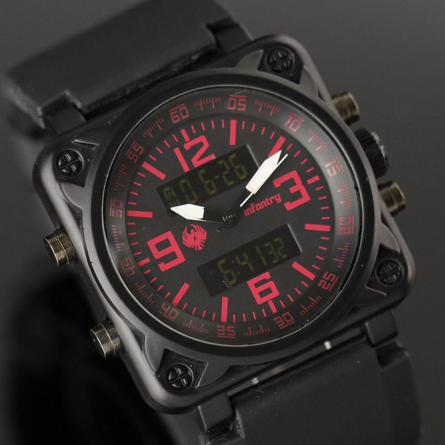 digital wrist watch with alarm