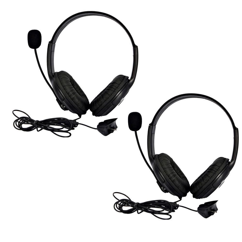 Lots of 2 Big Live Headset with Microphone MIC for Xbox 360 Controller Black