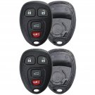 2 New Replacement Remote Keyless Key Fob Clicker Case Shell Rubber Pad Housing