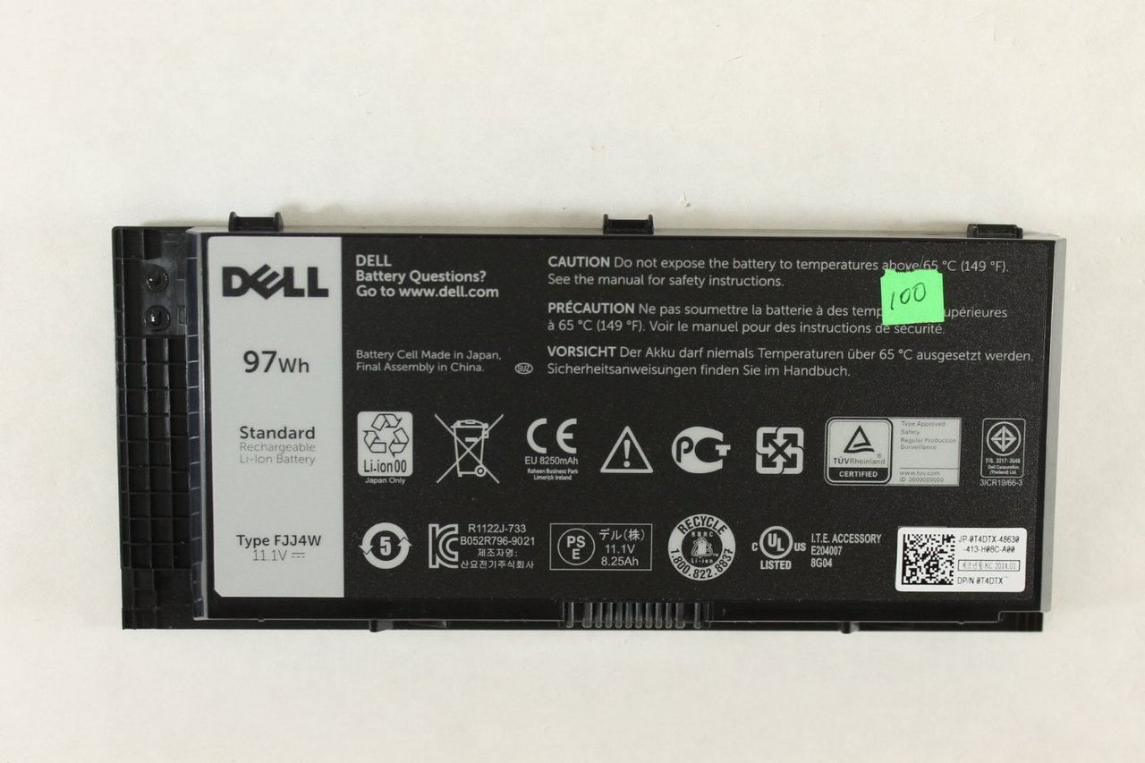 New Genuine Dell Precision M6800 M4800 9 Cell 97WH Laptop Battery T4DTX
