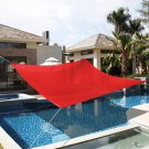 18' x18' Deluxe Square Sun Shade Sail UV Top Outdoor Canopy Patio Lawn Red New
