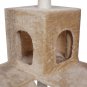 Goplus 73" Cat Kitty Tree Tower Condo Furniture Scratch Post Pet Home Bed Beige