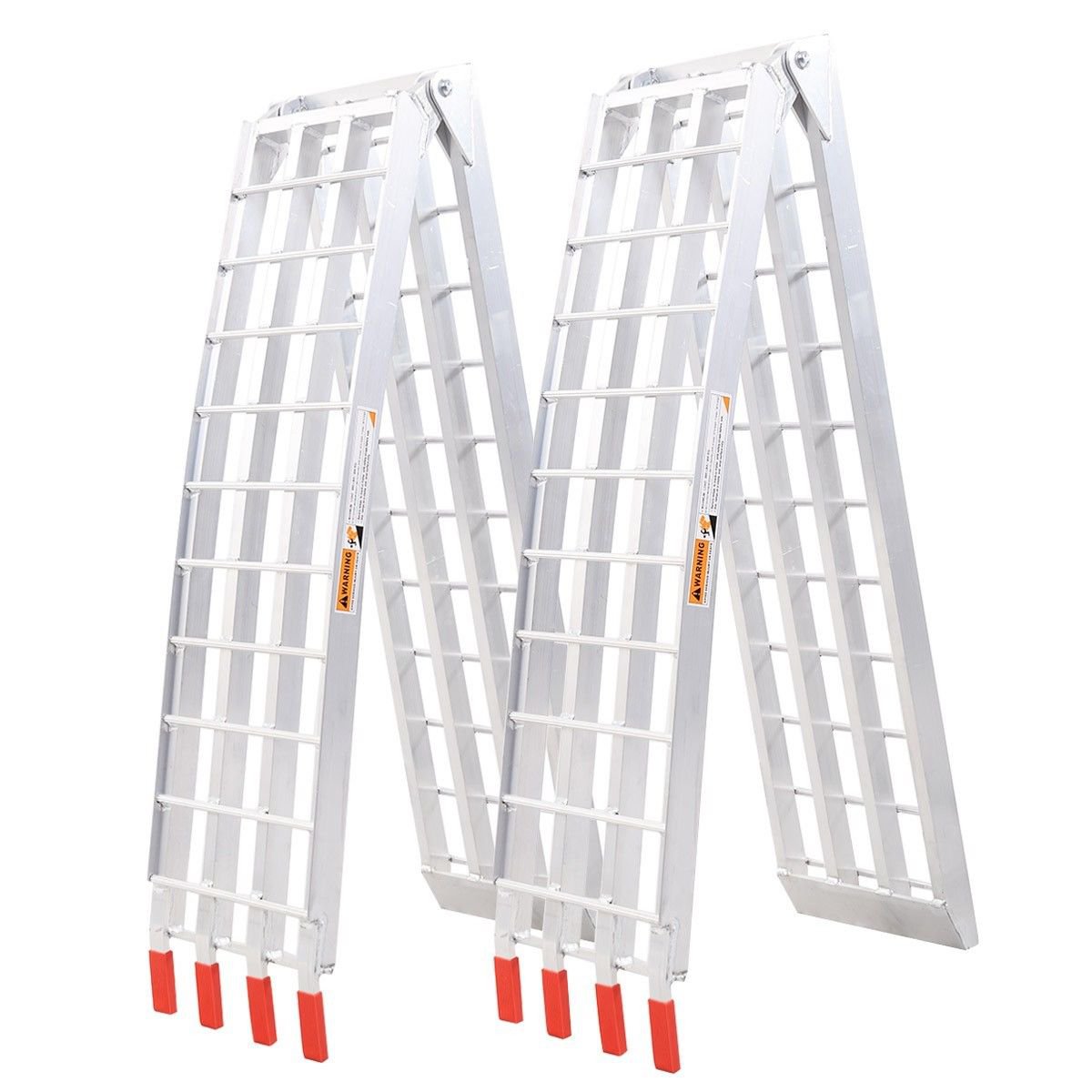 1 Pair 7.5' Heavy Duty ATV UTV Ramps Aluminum Arched Pair 4 Beam HD Ramp