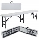Goplus 6' Portable Plastic In/Outdoor Picnic Party Camping Dining Folding Bench
