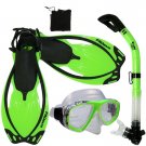 Promate Sea Viewer Snorkeling Diving Gear Package Gift Set Green
