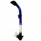 New Promate Scuba Diving SK680 100% Totally Dry Snorkel with Signal Whistle Blue