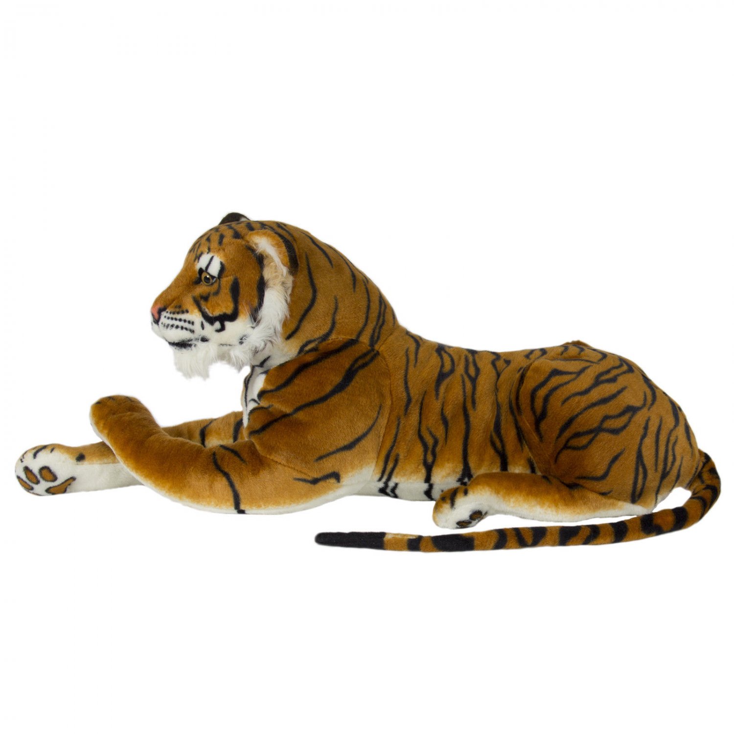 Large Tiger Plush Animal Realistic Big Cat Orange Bengal Soft Stuffed Toy Pillow