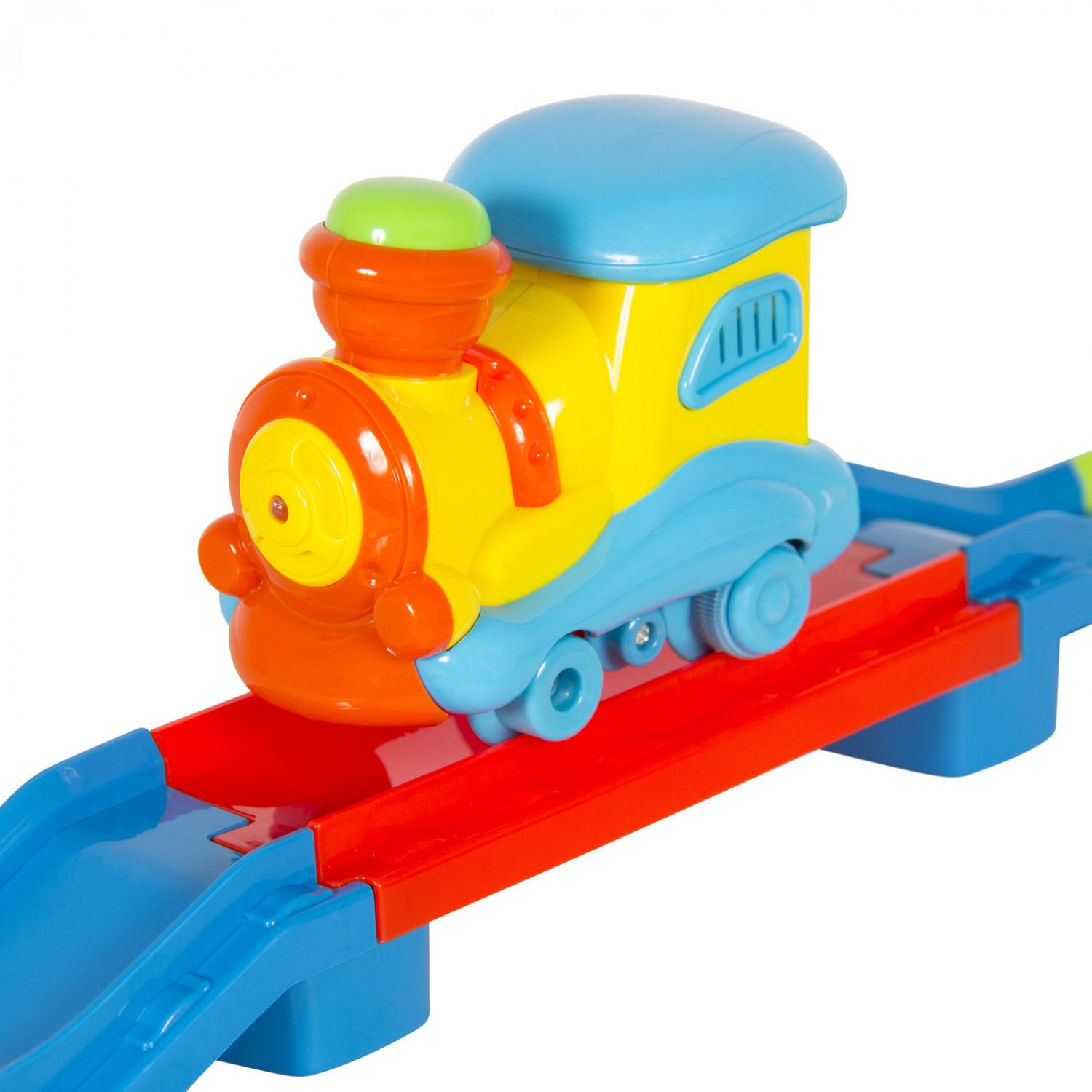 Kids Toy Beginners Electric Train Set With Lights and Sound Colorful Tracks