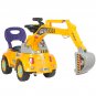 Ride on Excavator Digger Scooter Pulling Cart Pretend Play Construction Truck
