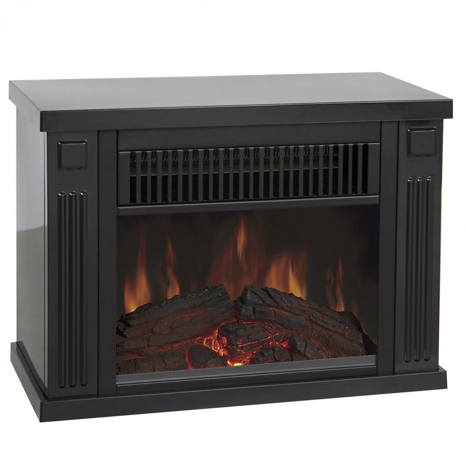 1000 Watt Hearth Portable Electric Fireplace Black Color Mini Desk Tabletop