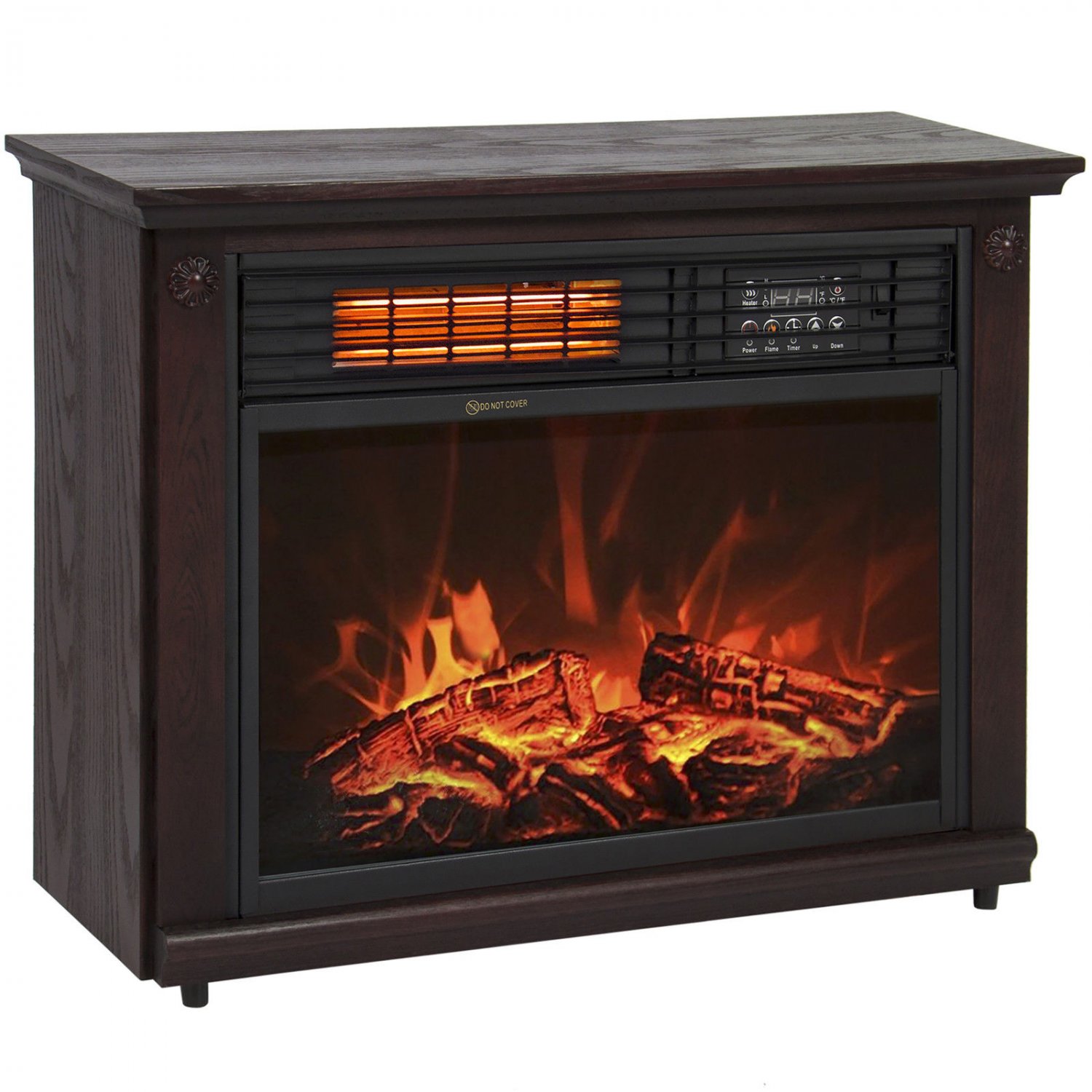 Electric infrared fireplace