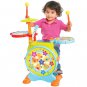 Kids Electronic Toy Drum Set with Adjustable Sing-along Microphone and Stool