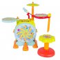 Kids Electronic Toy Drum Set with Adjustable Sing-along Microphone and Stool