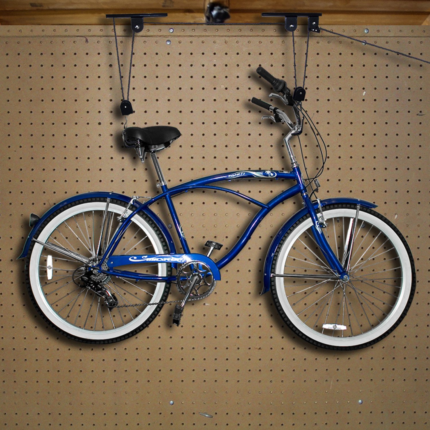 Case of 2 Bike Lifts Hanger Hoist Ceiling Garage Bicycle Puller Mount Storage