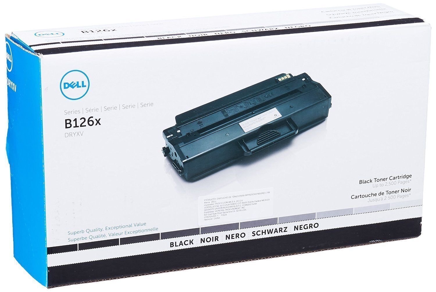 Genuine Dell B126x printer DRYXV Black Toner Cartridge New