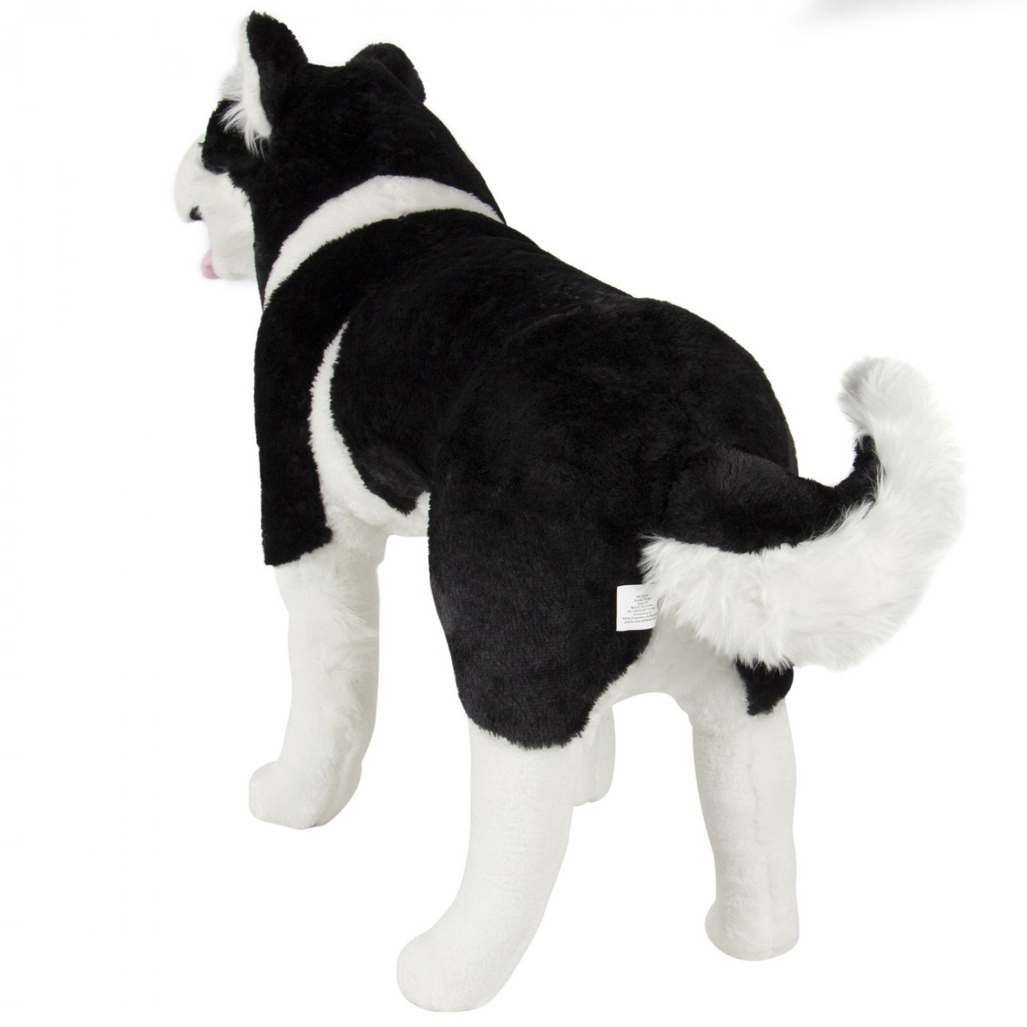 large stuffed husky dog