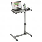 Rolling Laptop Table W/ Tilting Tabletop Overbed Desk TV Food Tray Hospital PC