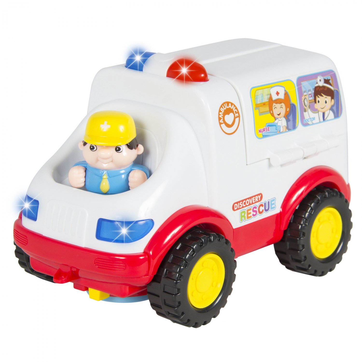 Educational Ambulance Rescue Vehicle Toy Bump'n'Go, Lights,Music ...