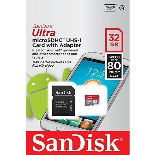 SanDisk Ultra Class 10 32GB microSD micro SDHC SD UHS-I U1 TF Flash Memory Card
