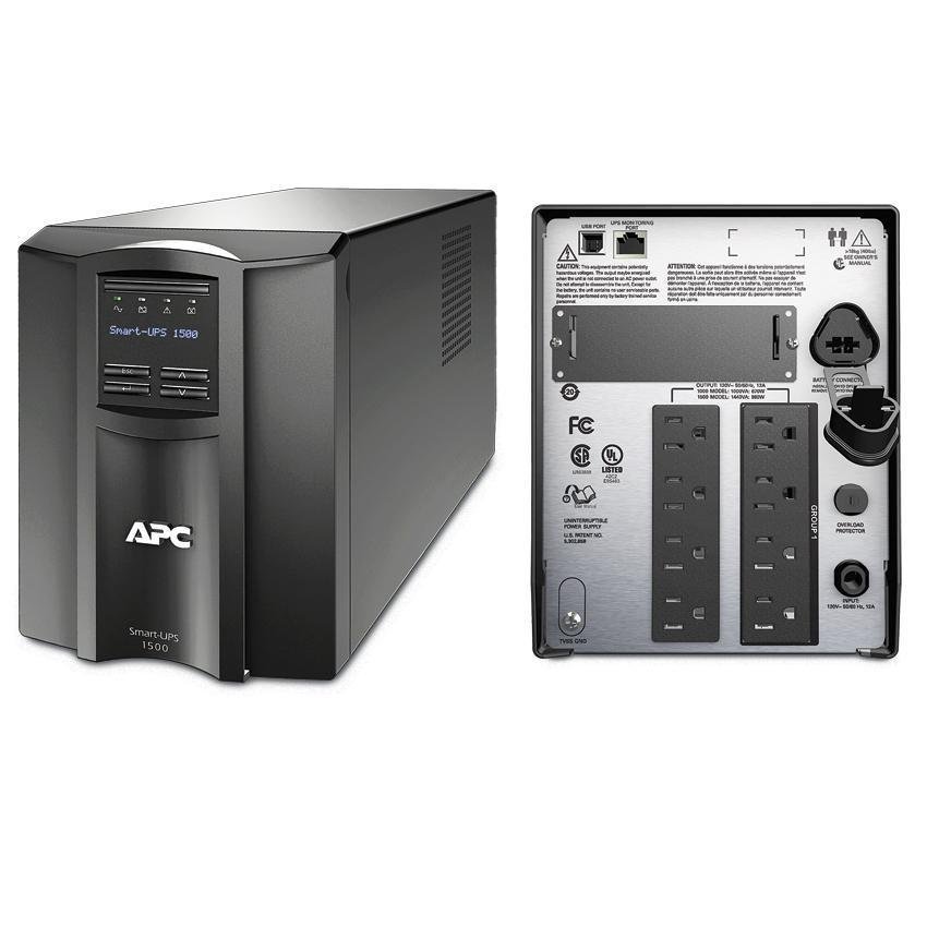 New APC Smart-UPS 1500VA 980W 120V AC Serial USB Backup Power Supply (SMT1500)