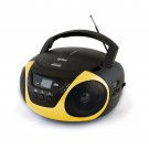Tyler Portable Sport Stereo CD Player TAU101-YEL with AM/FM Radio and Aux