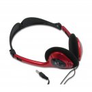 mobilespec ms70r red fold-up lightweight stereo headphones