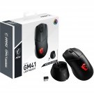MSI Clutch GM41 Lightweight Wireless Gaming Mouse & Charging Dock, 20,000 DPI, 60M Omron Switches, F