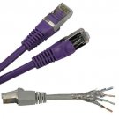 30'ft Cat6.A Purple Network Ethernet Patch Double Shielded SSTP Cable Lan