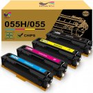 4 CRG 055 Toner w/Chip for Canon ImageClass MF746Cdw MF745Cdw MF743Cdw MF741Cdw