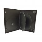 5 Standard 14mm Black 6 Disc DVD Storage Case Box with 2 Trays for CD DVD Disc