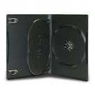 5 Standard 14mm Black Triple 3 Disc DVD Movie Case Storage Box for CD DVD Disc