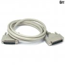 6FT DB25 25 Pin Male to Male IEEE 1284 Parallel Printer Cable Cord Molded