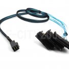 Mini SAS HD SFF-8643 to 4x SFF-8482 Connectors With SAS/SATA Power Cable 1M
