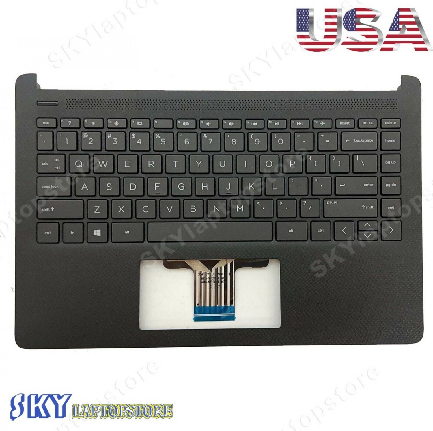 New HP 14-DQ 14-FQ 14-DQ1059WM 14-FQ0013 Palmrest Keyboard L61504-001 M03796-001