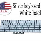 New HP 15m-cn0000 15m-cn0011dx 15m-cn0012dx 15m-cn0xxx Backlit keyboard Silver