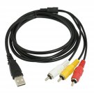 usa seller 3-RCA to USB AUX ADAPTER AUDIO VIDEO AV CONVERTER CABLE CORD LINK RGB