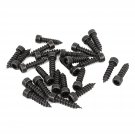 uxcell 6mm x 25mm Threaded Hexagon Head Self Tapping Screws Black 50 Pcs
