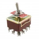 uxcell AC 15A/250V 10A/380V Screw Terminals On/Off/On 4PDT Toggle Switch