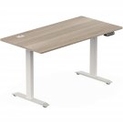 55-Inch Large Electric Height Adjustable Standing Desk, 55 X 28 Inches, Oak