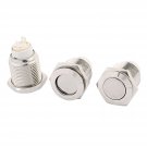 uxcell 3Pcs DC 12V 3A Panel Mounting SPST Latching Metal Push Button Switch