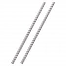 uxcell 6mm x 300mm 304 Stainless Steel Solid Round Rod for DIY Craft - 2pcs