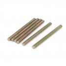 uxcell 1.25mm Pitch M8 x 100mm Male Threaded All Thread Rod Bronze Tone 6Pcs